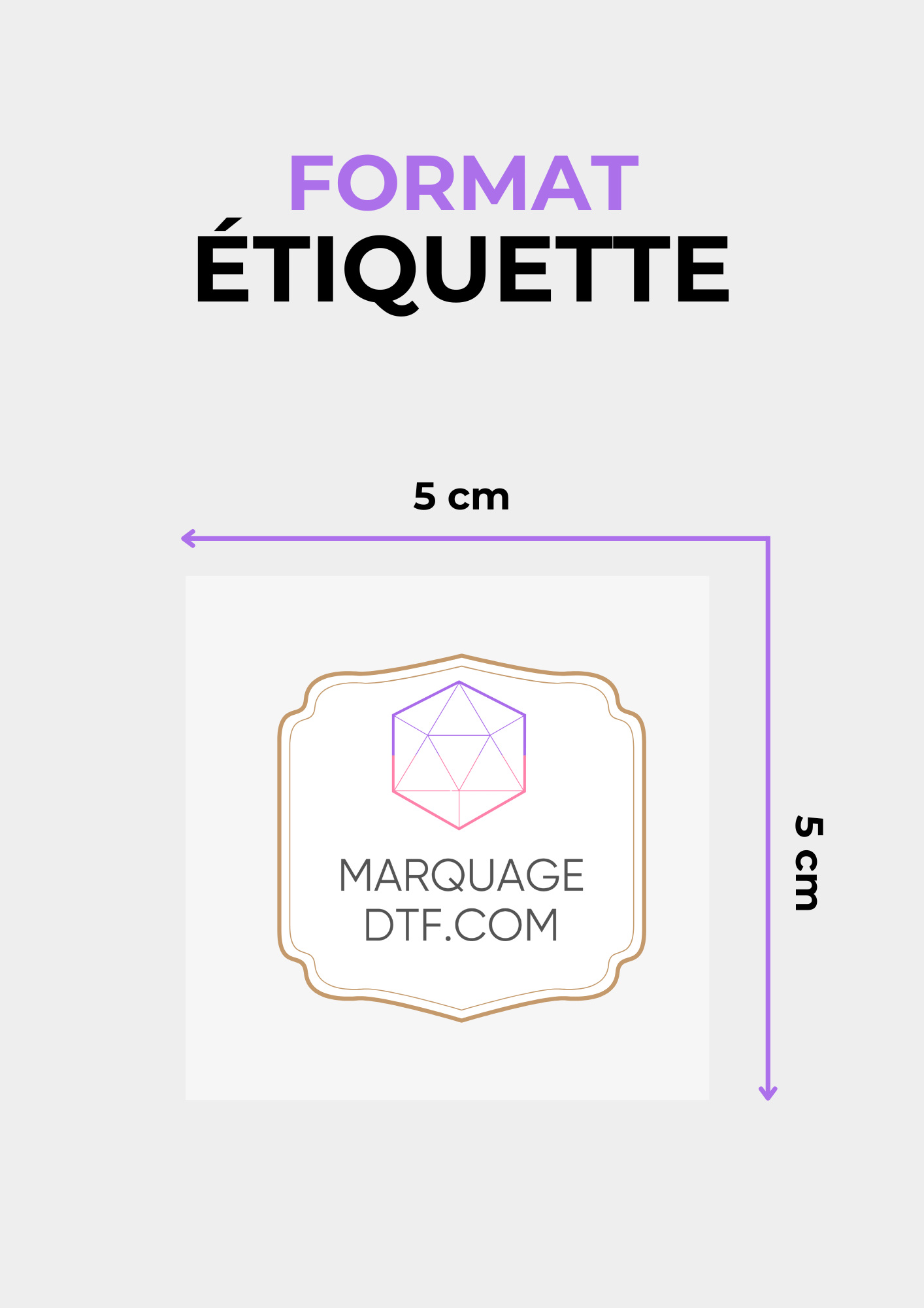 Transfert DTF - Format étiquette